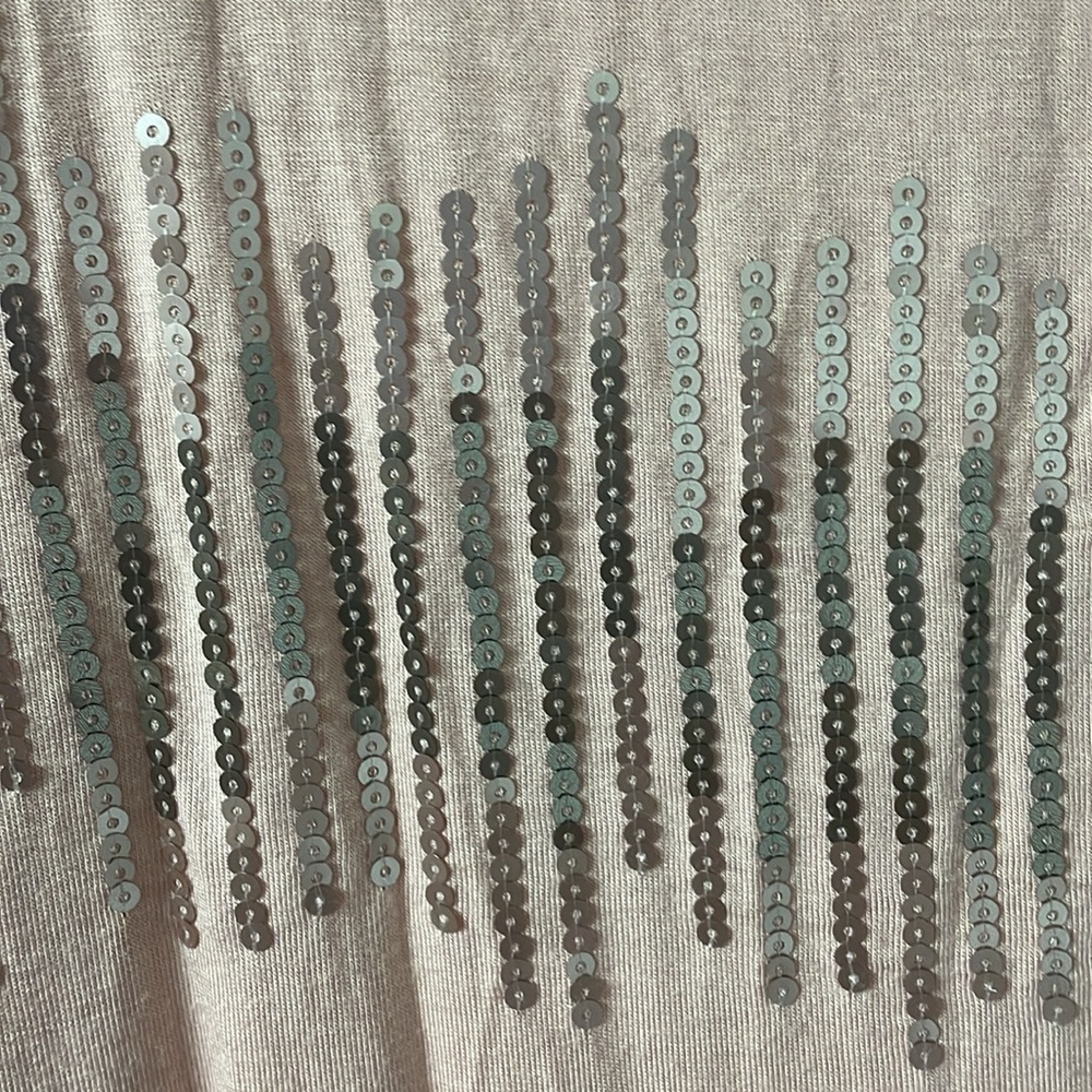 Apt 9 size large pink tunic top with sequins patt… - image 2